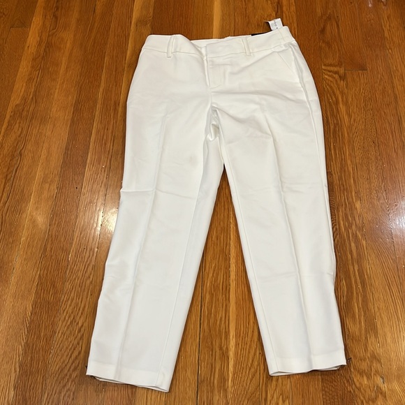 ROZ & ALI  beautiful Royal Blue Ankle  pant Size 8 zipper design side bottom leg - Picture 10 of 16